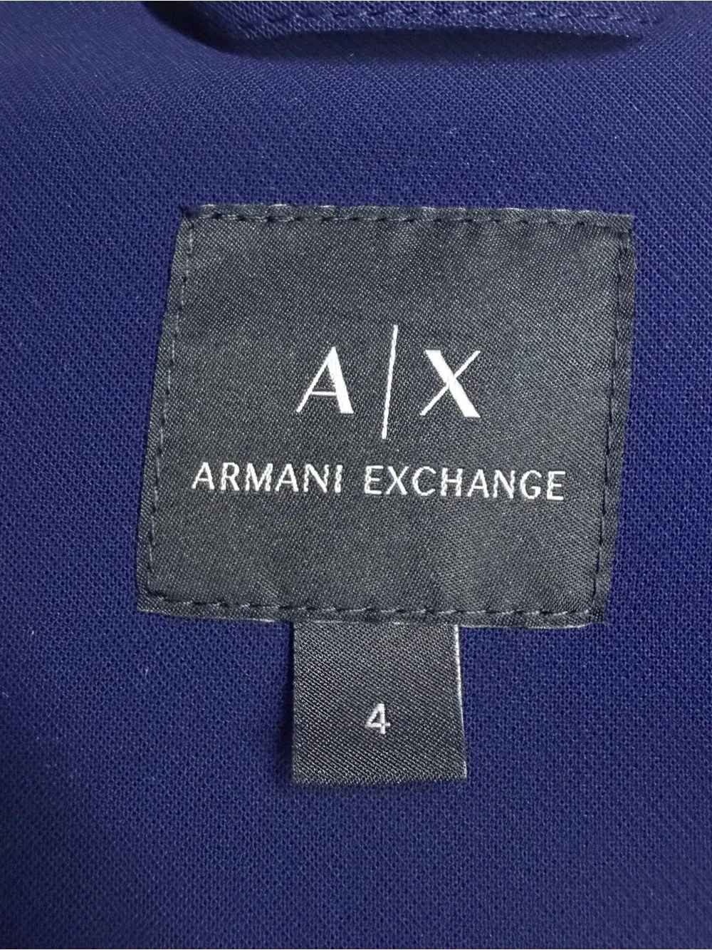 Armani Exchange Women's Deep Navy Single-Button Blazer